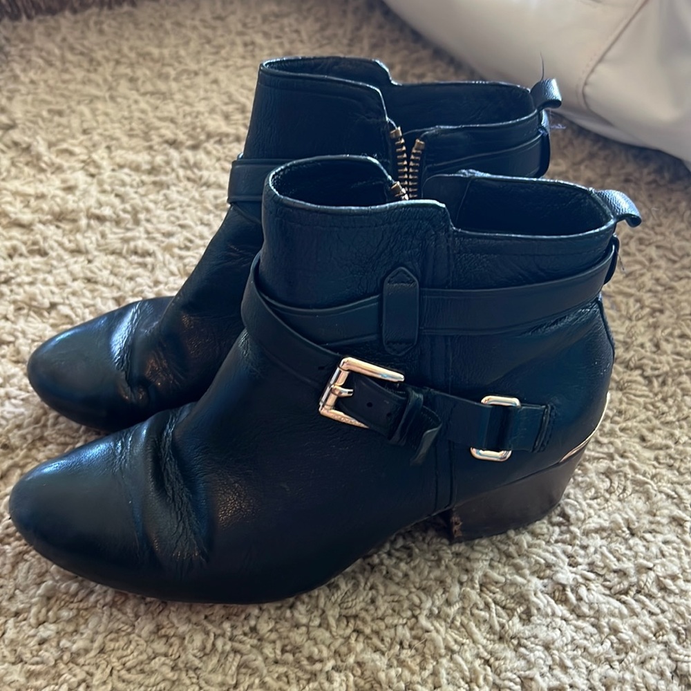 Loved Coach black leather booties Sz 6.5